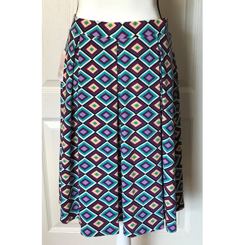 New LulaRoe Madison Geometric Pleated Skirt M
